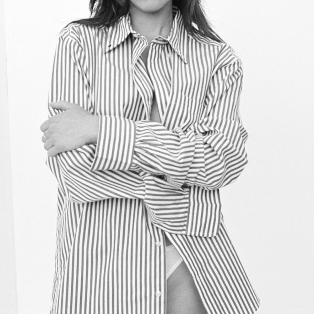 The Anderson Butt Button Down Shirt (S) in Red Stripe